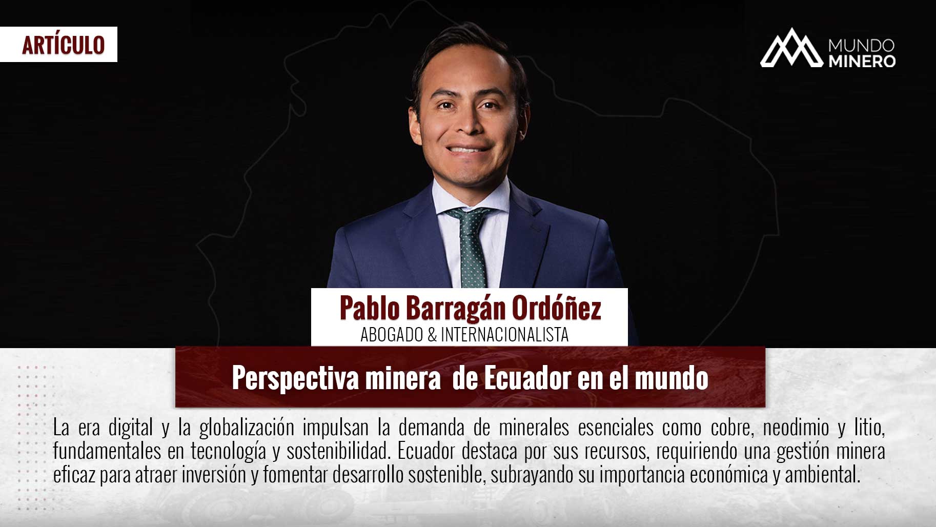 Perspectiva minera de Ecuador en el mundo