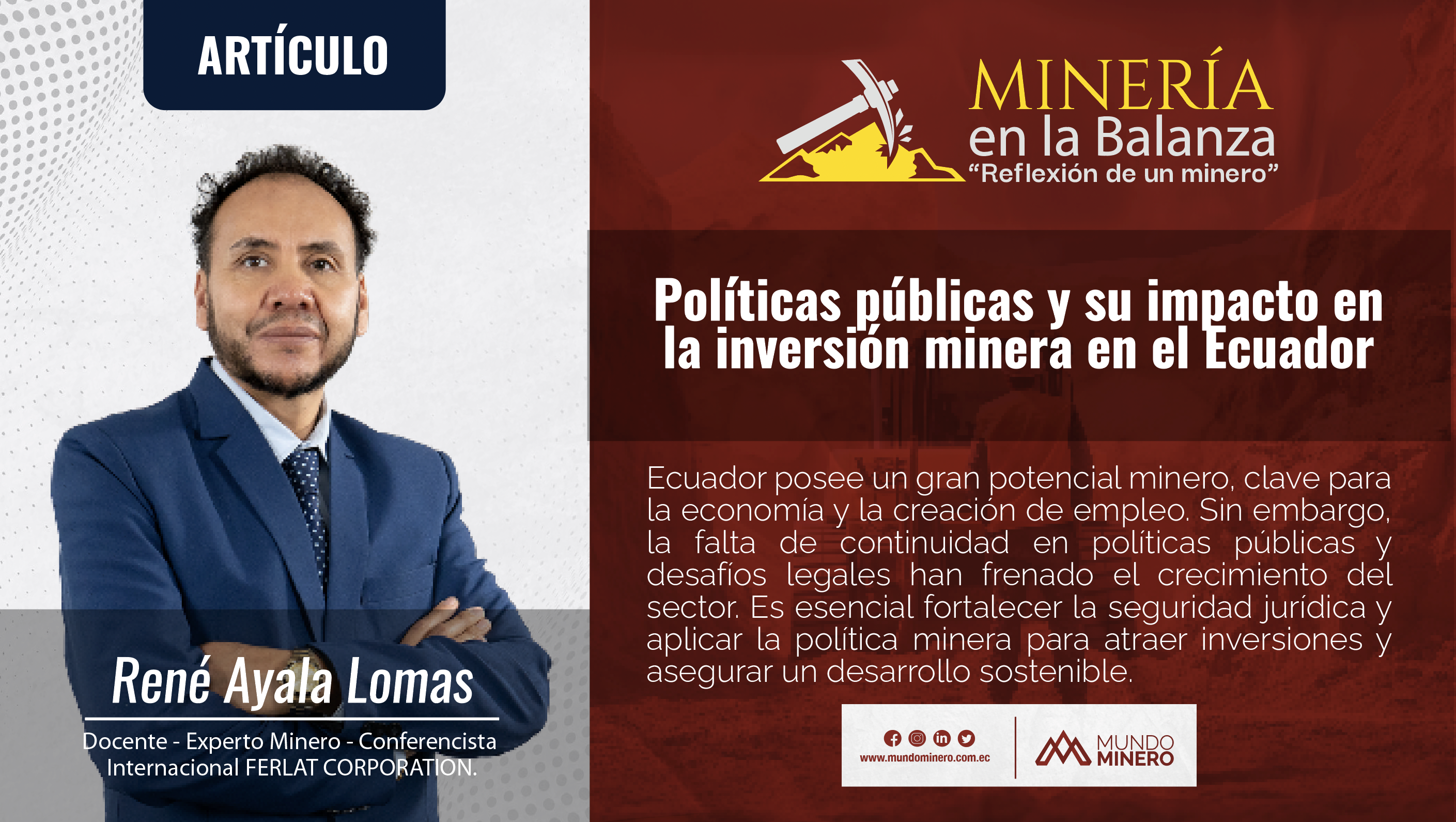 Políticas públicas y su impacto en la inversión minera en el Ecuador